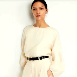 Everlane The Linen Long-Sleeve Top nwt